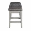 Pemberly Row Modern Transitional Stone Gray Wood Counter Bench