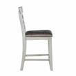 Pemberly Row Stone Gray and Charcoal Wood 7-Piece Dining Set with Server