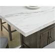 Pemberly Row Transitional White Marble 7-piece Counter Height Dining Set