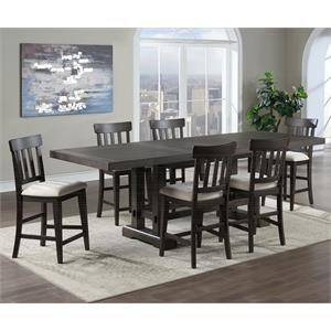 Pemberly Row Dusky Cedar Brown 7-piece Counter Height Dining Set