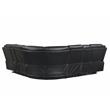 Pemberly Row Levin Black Faux Leather 3-piece Power Reclining Sectional