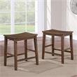 Pemberly Row Farmhouse Brown Wood 5-piece Counter Height Dining Set