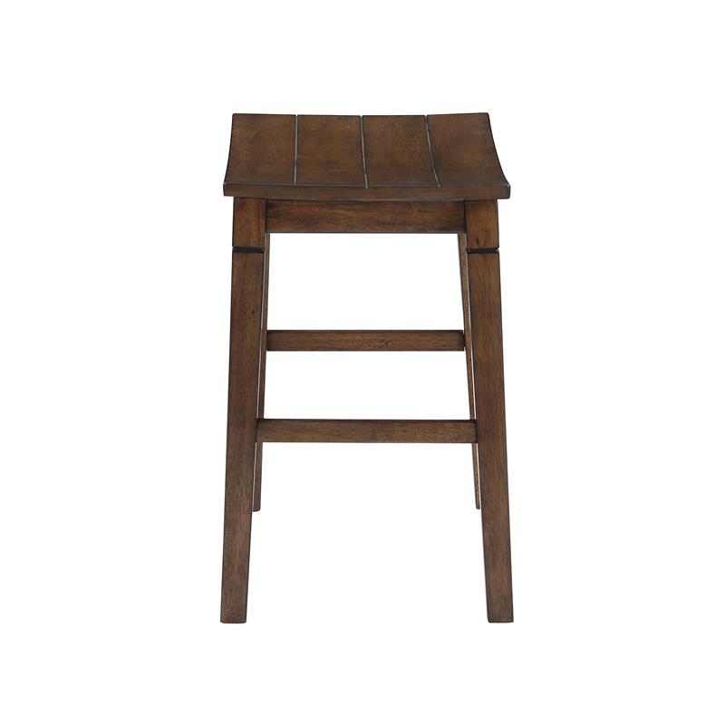 Pemberly Row Farmhouse Brown Wood 5-piece Counter Height Dining Set