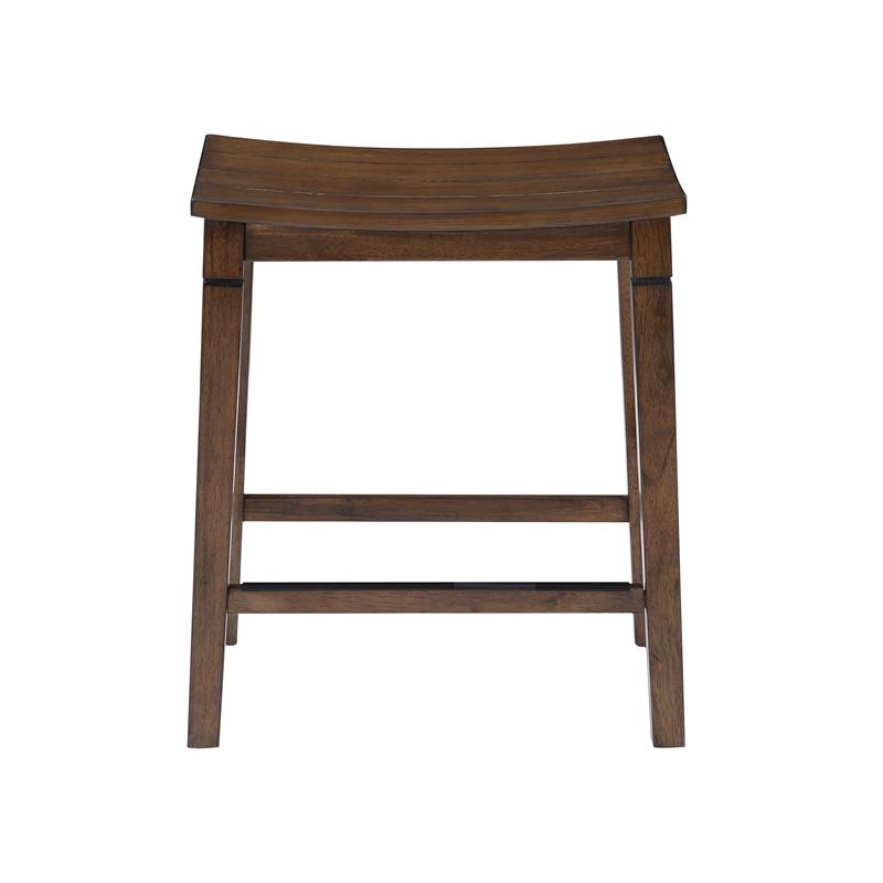 Pemberly Row Farmhouse Brown Wood 5-piece Counter Height Dining Set