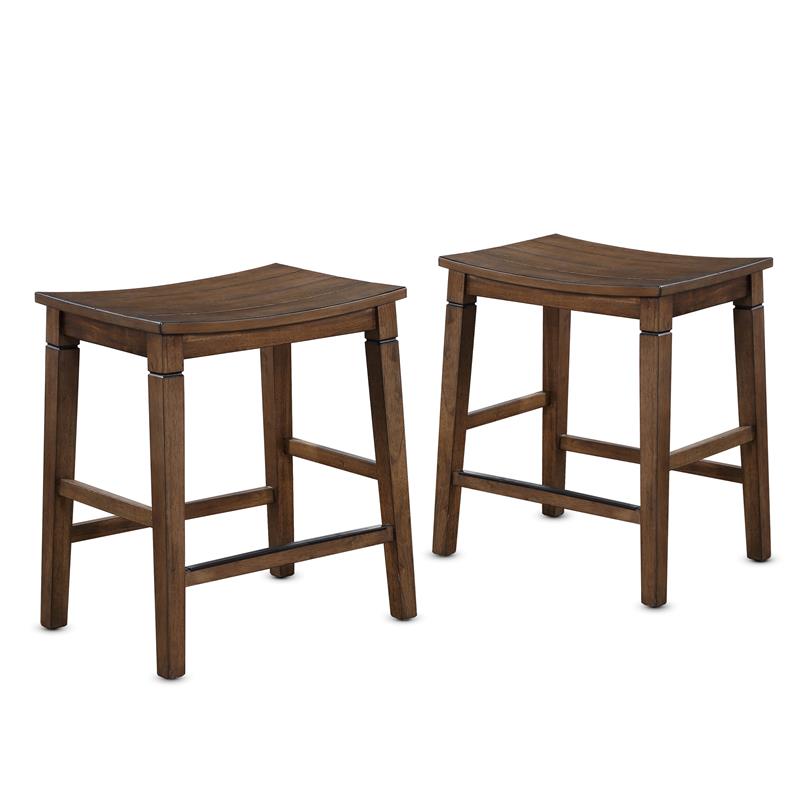 Pemberly Row Farmhouse Brown Wood 5-piece Counter Height Dining Set