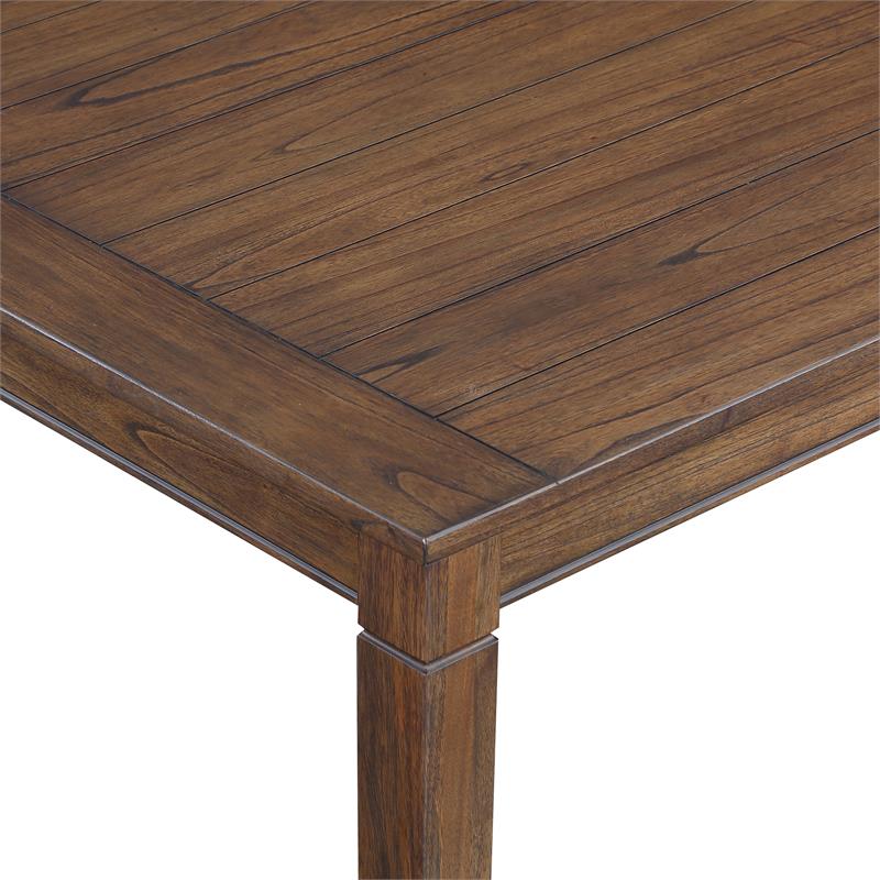 Pemberly Row Farmhouse Brown Wood 5-piece Counter Height Dining Set