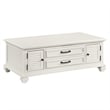 Pemberly Row Modern Farmhouse Soft White Lift-top Wood Coffee Table