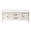 Pemberly Row Modern Farmhouse Soft White Lift-top Wood Coffee Table