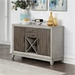 Pemberly Row Two-tone Smokey Alabaster and Brown 54-inch Server