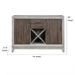 Pemberly Row Two-tone Smokey Alabaster and Brown 54-inch Server