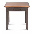 Pemberly Row Rustic Chocolate Brown and Honey Wood End Table