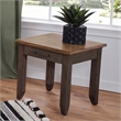 Pemberly Row Rustic Chocolate Brown and Honey Wood End Table