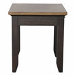 Pemberly Row Rustic Chocolate Brown and Honey Wood End Table