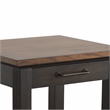 Pemberly Row Rustic Chocolate Brown and Honey Wood End Table