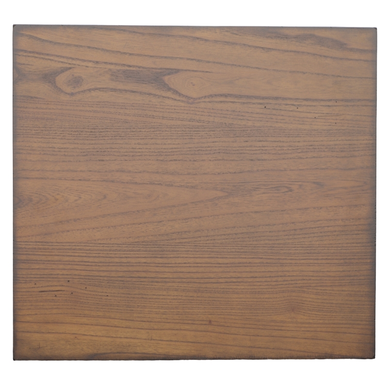 Pemberly Row Rustic Chocolate Brown and Honey Wood End Table