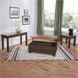 Pemberly Row Rustic Chocolate Brown and Honey Wood End Table