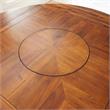 Pemberly Row Drop-Leaf Two-tone Cherry Finish Wood Counter Table with Lazy Susan