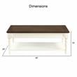 Pemberly Row Farmhouse Two-tone Ivory and Mocha Wood Coffee Table