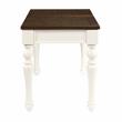 Pemberly Row Farmhouse Two-tone Ivory and Mocha Wood Lift-top Home Office Desk