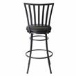 Pemberly Row Transitional Commercial Grade Black Metal Swivel Barstool