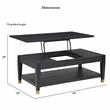 Pemberly Row Contemporary Rubbed Charcoal Wood Lift-top Cocktail Table