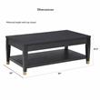 Pemberly Row Contemporary Rubbed Charcoal Wood 3-piece Occasional Set
