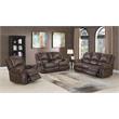 Pemberly Row Contemporary Saddle Brown Faux Leather 3-piece Motion Set