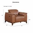 Pemberly Row Coach Brown Top Grain Leather 3-piece Power Reclining Set