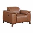 Pemberly Row Coach Brown Top Grain Leather 3-piece Power Reclining Set