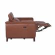 Pemberly Row Coach Brown Top Grain Leather 3-piece Power Reclining Set