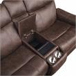 Pemberly Row Walnut Brown Faux Leather 3-piece Dual Power Reclining Set