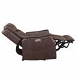 Pemberly Row Walnut Brown Faux Leather 3-piece Dual Power Reclining Set