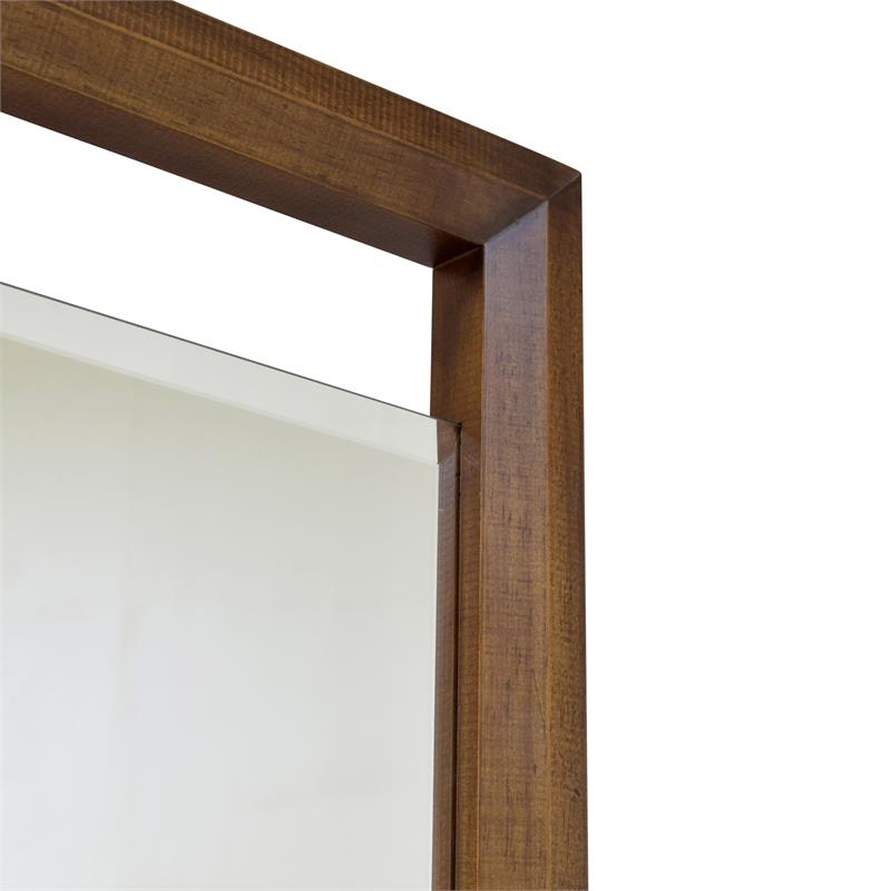 Pemberly Row Contemporary 8-Drawer Mocha Brown Wood Dresser and Mirror