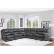 Pemberly Row 7 Piece Charcoal Leather Power Reclining Sectional