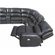 Pemberly Row 7 Piece Charcoal Leather Power Reclining Sectional