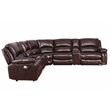 Pemberly Row Brown Leather 7-Piece Power Reclining Sectional
