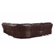 Pemberly Row Brown Leather 7-Piece Power Reclining Sectional