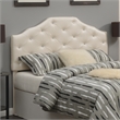 Pemberly Row Contemporary Pearl Faux Leather Upholstered Queen Headboard