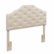 Pemberly Row Contemporary Pearl Faux Leather Upholstered Queen Headboard
