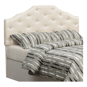 Pemberly Row Contemporary Pearl Faux Leather Upholstered Queen Headboard