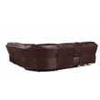 Pemberly Row Brown Leather 6-Piece Power Reclining Sectional