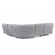 Pemberly Row Polyester Fabric Upholstered 6-Piece Dual-Power Reclining Sectional