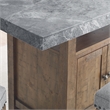 Pemberly Row Transitional Gray Marble Counter 7-Piece Dining Set