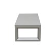 Pemberly Row Modern Coastal Gray Aluminum Patio Cocktail Table