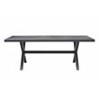 Pemberly Row Coastal Brown Aluminum Rectanglular Patio Table
