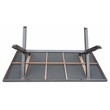 Pemberly Row Coastal Brown Aluminum Rectanglular Patio Table