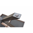 Pemberly Row Coastal Brown Aluminum Rectanglular Patio Table