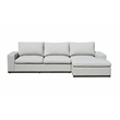 Pemberly Row Modern Coastal Gray Fabric Aluminum Frame Chofa