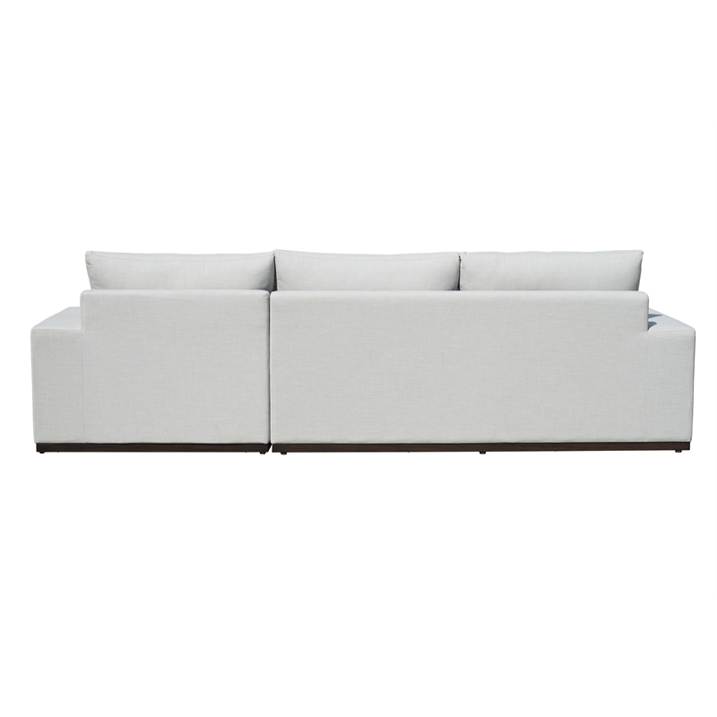 Pemberly Row Modern Coastal Gray Fabric Aluminum Frame Chofa