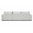 Pemberly Row Modern Coastal Gray Fabric Aluminum Frame Chofa